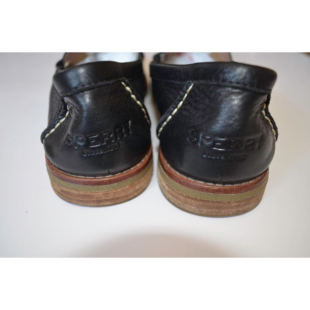 Sperry Black Leather Penny Loafer Size 9.5 - Picture 2 of 6